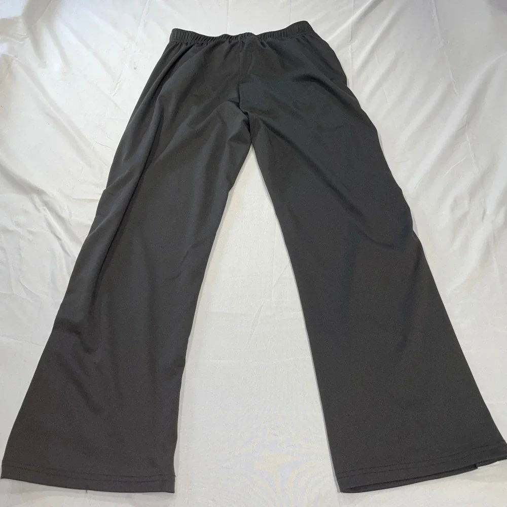 Deyeek Mens Snap Button Track Pants Black White Stripe Side Tearaway Size M